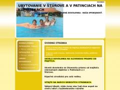 UBYTOVANIE V TROVE A V PATINCIACH NA KPALISKCH